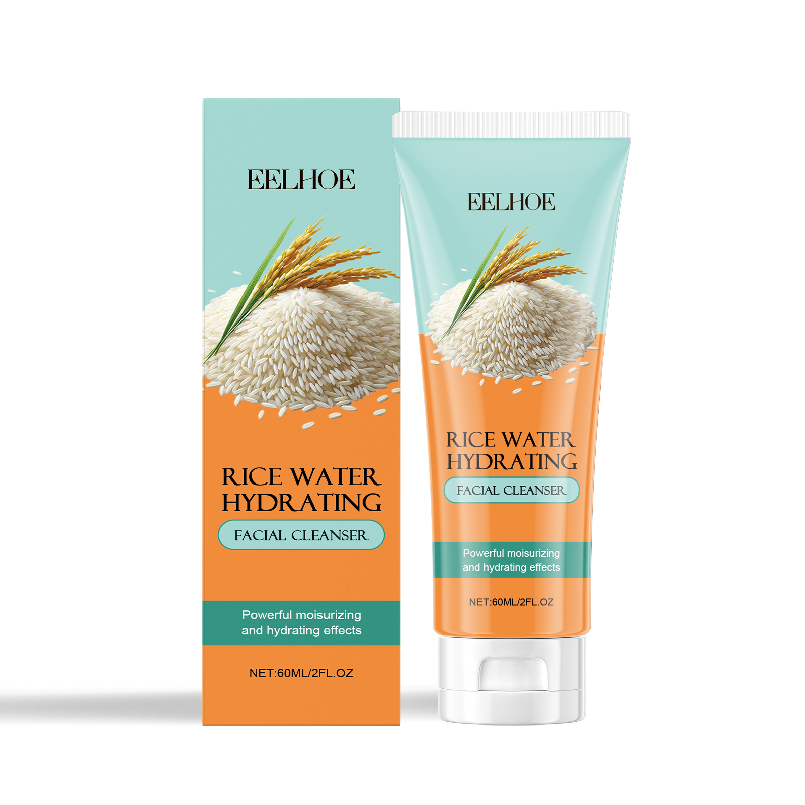 EELHOE Rice Cleanser Gently Cleanses Facial Skin And Moisturizes Soothing And Refreshing Facial Cleanser